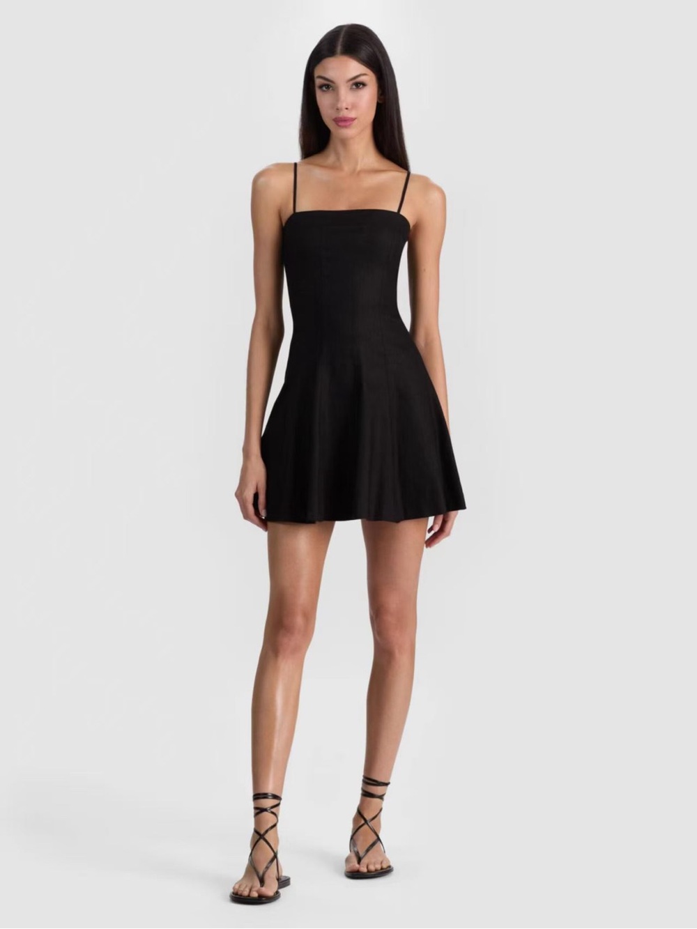 New ALICE + OLIVIA KATHLEEN MINI DRESS Black